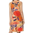thumbnail image 2 of Fresh Citrus Orange Spring Summer Dresses for Women Fashion T-shirt Dress Casual Sleeveless Loose Sundress with Pockets, 2 of 5