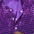 thumbnail image 5 of vastwit Kids Girls Boys Sequins Vest Tops Hip Hop Jazz Dance Sleeveless Button Waistcoat Jacket Purple 7-8, 5 of 6