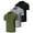 BlackGrayGreen, variant on Men's 3 Pack Workout Shirts Dry Fit Moisture Wicking Short Sleeve Mesh Athletic T-Shirts with Hoods