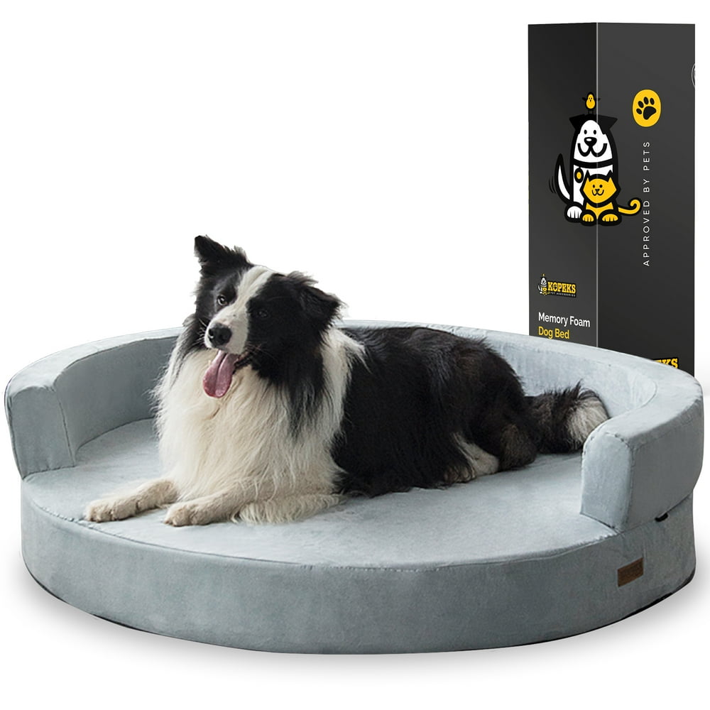 Kopeks Deluxe Orthopedic Memory Foam Round Sofa Dog Bed, XLarge, 50"x6