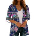 thumbnail image 4 of Xuyuer Spring Beach Cover-Up Cardigan - Women's 3/4 Sleeve Casual Shirt for Summer Seaside Outings, Resort Vacations, Breezy Seasonal Layering Top & Coastal Stroll Essentials, 4 of 7