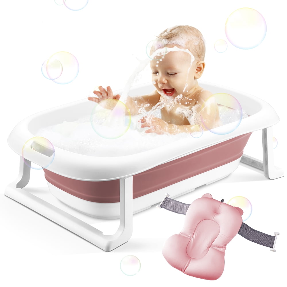 Kxuhivc Baby Bathtub Anti Slip Skid Proof Foldable Toddler Bath Tubs