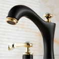 thumbnail image 4 of Basin Mixer Faucet Gold and Chrome Brass Bathroom Sink Faucet Three Holes Mixer Faucet Cold and Hot Water Mixer Sink Taps, 4 of 6