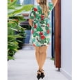 thumbnail image 3 of HAPPY BAY Women's Beachwear Summer Swim Beach Cover ups for Swimwear Bikini Sheer Chiffon Cover up Dress Bathing Suit Swimsuit Coverups for Women 2X-3X Tropical Floral, Green, 3 of 4