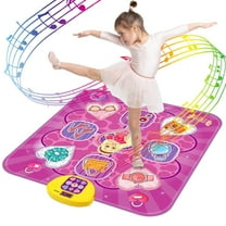 GLUAAE Electronic Dance Mat with LED Lights for Kids, Ages 3-10,Purple