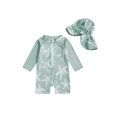 thumbnail image 2 of Traje de baño de verano para niños de 0 a 3 años, ropa de playa para chico, traje de baño para bebé con gorro de baño, traje de baño de una pieza con estampado de estrella de mar para niños, 2 of 3