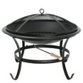 ZenSports 22’’ Portable Steel Fire Pit Small Wood Burning Bonfire Pit
