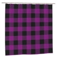 thumbnail image 2 of Shower Curtain, Purple black plaid A Waterproof Shower Curtain for Bathroom, Washable Bathroom Shower Curtain Set with Hooks Long Shower Curtain 72x72in Home Decor, 2 of 7