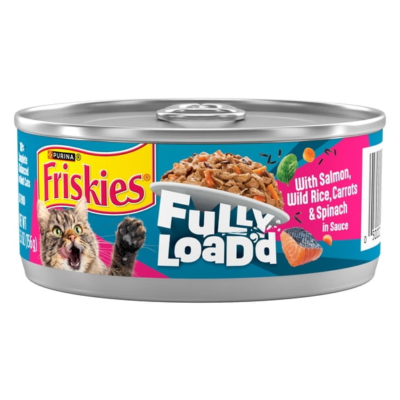 Purina Friskies Fully Load’d Salmon Flavor Chunks Wet Cat Food, 5.5 oz Can