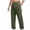 (Straight)Army Green, variant on Coorders Men's Elastic Stretch Work Pants, Lightweight Drawstring Pants with Pockets Black, L