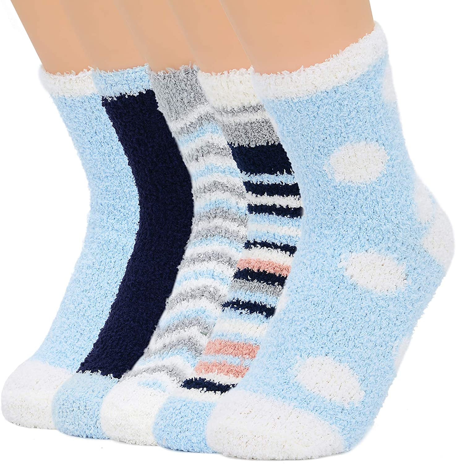 QWZNDZGR Fuzzy Socks for Girls Winter Fleece Toddler Kids Socks Non