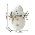 thumbnail image 5 of 2025 Christmas Plush Snowman Doll, InsCrazy Indoor Tabletop Decor for Christmas Decoration, 5 of 6