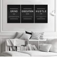 thumbnail image 4 of 3 Pieces Grind Verb Hustle Verb Execution Noun Motivational Wall Art Canvas Print Office Decor Inspiring Framed Prints Inspirational Quotes for Wall Art Decoration Ready to Hang, 4 of 6