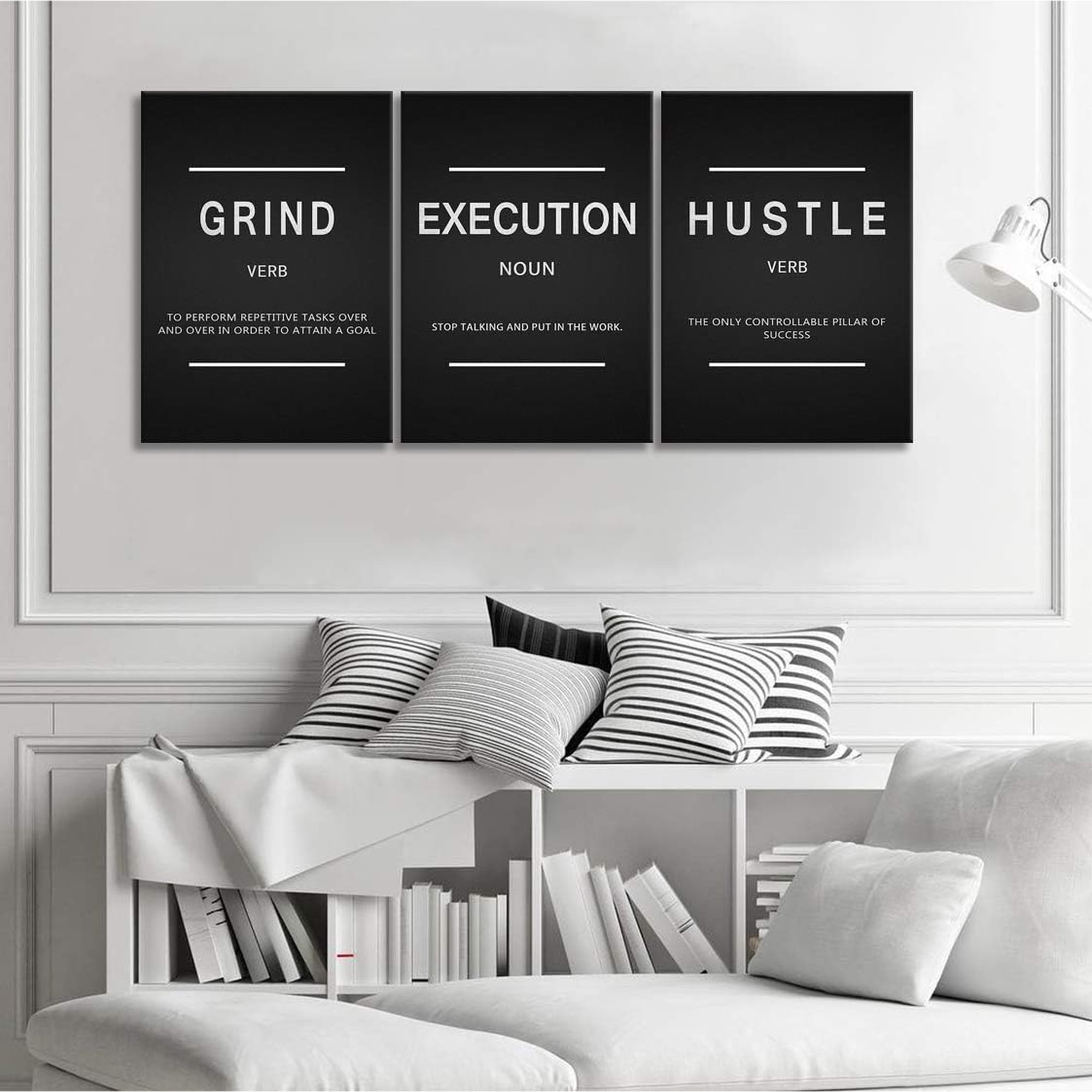 3-piece framed canvas wall art