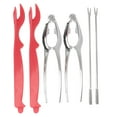 thumbnail image 2 of 1 Set 8Pcs Crab Crackers Seafood Forks Crab Picks Tool Kit (Assorted Color), 2 of 7
