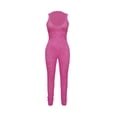thumbnail image 4 of HBFAGFB Combinaison Sans Manches pour Femmes, Col en V Profond, Ajourée, Simple, Quotidienne, Rose Taille P, 4 of 6