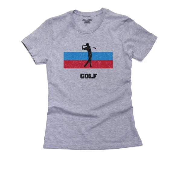 Russia Olympic - Golf - Flag - Silhouette Women's Cotton Grey T-Shirt
