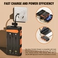 thumbnail image 6 of Power Bank Wireless Charger 49800mAh Built in Hand Crank and 3 Cables 18W Fast Charging Power Bank 7 Outputs & 4 Inputs Solar Portable Charger, SOS/Strobe/Strong Flashlights, Compass, 6 of 10