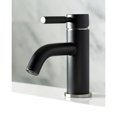 thumbnail image 4 of Fauceture LS8229DKL Kaiser Single-Handle Bathroom Faucet with Push Pop-Up, Matte Black/Brushed Nickel, 4 of 5