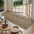 thumbnail image 3 of SUNDEREY 2'6"x8' Floral Easy Jute Kitchen Rug,Runner Rugs 2.6x8ft Hallway Easy Jute Rug,Non Slip Washable Rug,Soft Non-Slip Khaki Indoor Carpet for Entryway Laundry Bedroom,Butterfly&Fleur, 3 of 9