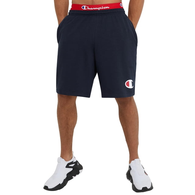 Shorts de jersey Champion para hombre, azul marino, talla pequeña
