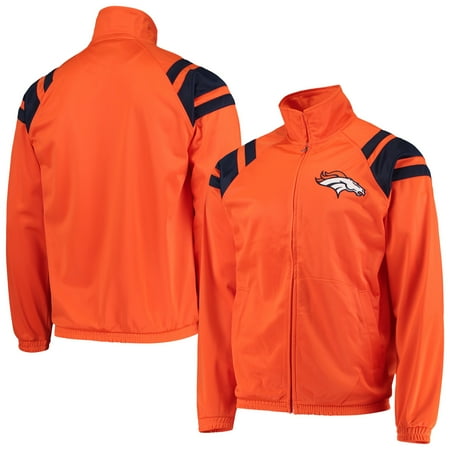Men's G-III Sports by Carl Banks Orange Denver Broncos Raglan Full-Zip Track Jacket