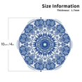 thumbnail image 2 of Zufioo Blue Watercolor Print Leather Coaster Set, Decorative PVC Coasters 4-pack - Scald and Stain-resistant, Suitable for Home, Cafes, Restaurants-Hexagon, 2 of 6