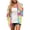Hot Pink, variant on Trendfront Womens Tie Dye Kimono Cardigan Short Sleeve Open Front Lightweight Loose Fit Casual Summer Beach Vacation Layering Cover Up