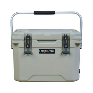Camp-Zero  20 - 21.13 Qt. Premium Cooler with 4 Molded-In Cup Holders Beige
