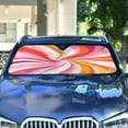 thumbnail image 4 of Yayeee Car Windshield Sun Shade Universal Fit Front Visor Protector, Swirling Lines, 4 of 8