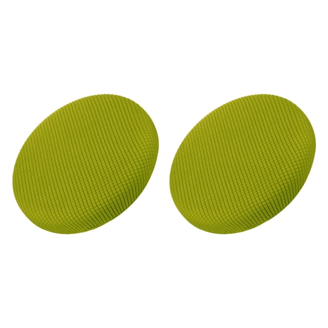 2pcs Fundas de Taburete de Bar Redondas, Fundas de Silla Redondas Diámetro 12-14", Cojines de Asiento de Silla Verdes