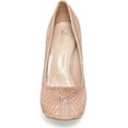thumbnail image 4 of Lauren Lorraine Vanna High Platform Pump Rhinestone High Heel Prom Shoes Formal (Rose Gold, 9), 4 of 6