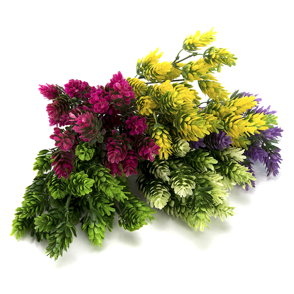 K-Cliffs 5 Pcs Multi-color Assorted Flocking Artificial Flowers Bouquets, Arrangement, Unpotted, In/Outdoor