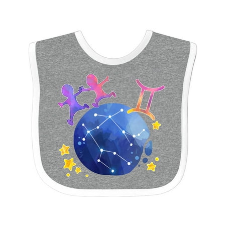 

Inktastic Gemini Constellation Zodiac Sign Illustration Gift Baby Boy or Baby Girl Bib