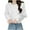 White Sweatshirts for women _x, variant on Hoodie Women's Casual Loose Sweater Solid Color Knitted Jacket Ingot Needle Thick Sweater Outer Wear White _x Free Size