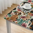 thumbnail image 4 of BANET Cute Dogs Flower Dog Print Square Tablecloth Washable Fabric Table Cover For Square Kitchen Dining Decor Party Outdoor Picnic Mat Tablecloths White, 4 of 7