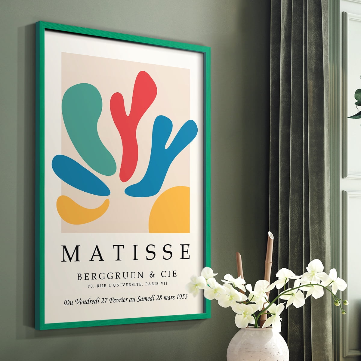 Matisse CXXVII Framed Print in Green Solid Wood 8 x 10 Framed Print