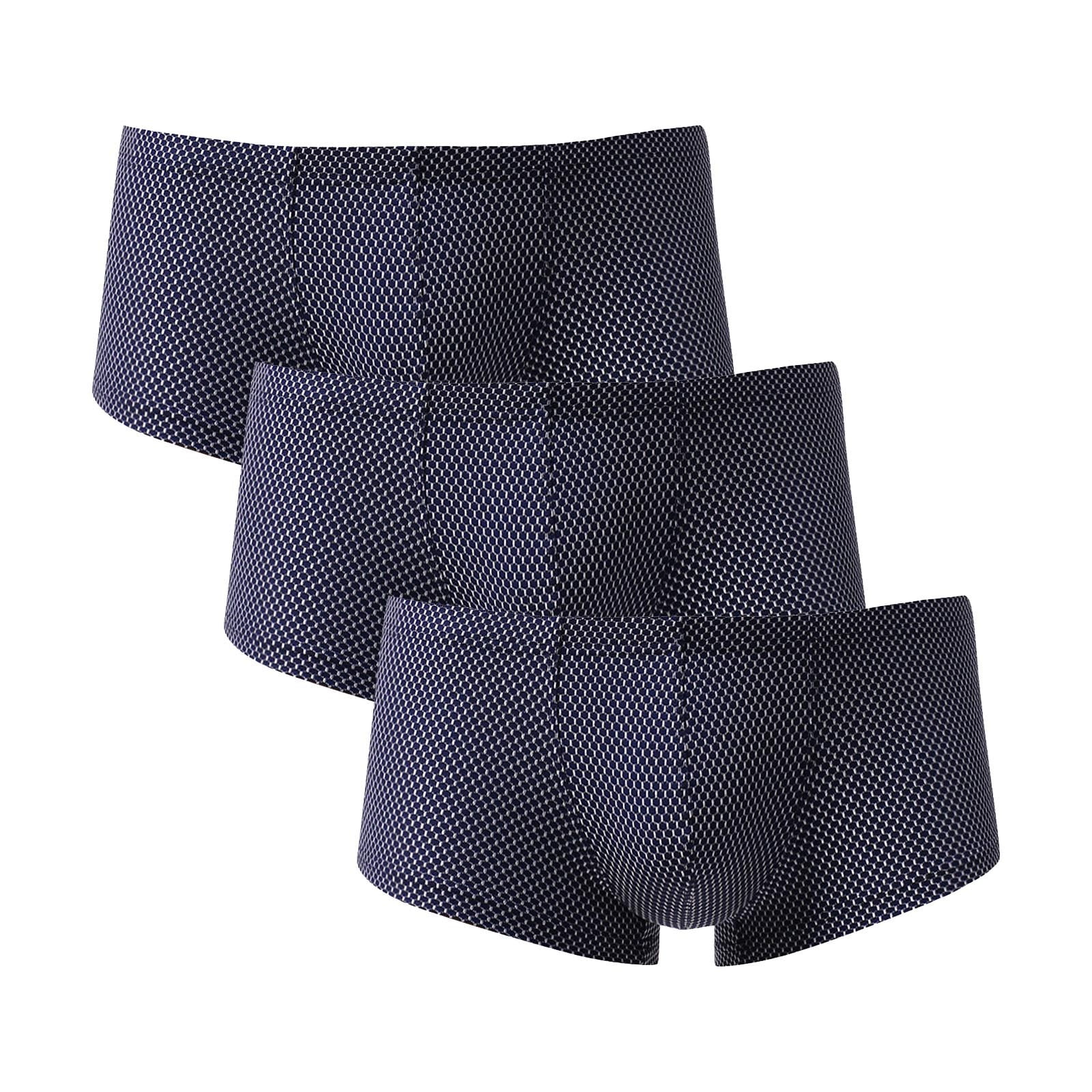 DNDKILG Mens Underwear Boxer Brief, Comfortable Underwear Dark Blue L,3