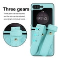 thumbnail image 3 of TECH CIRCLE Case for Galaxy Z Flip 6, Classic PU Leather Adjustable Wristband Kickstand Anti-Scratch Shockproof Protection Cover for Samsung Galaxy Z Flip 6 5G 2024,Green, 3 of 8