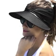 thumbnail image 4 of Sombrero para el sol para mujer, gorra con visera de playa con ala ancha para deportes, playa, golf, senderismo, gorra superior vacía para deportes al aire libre, 4 of 5