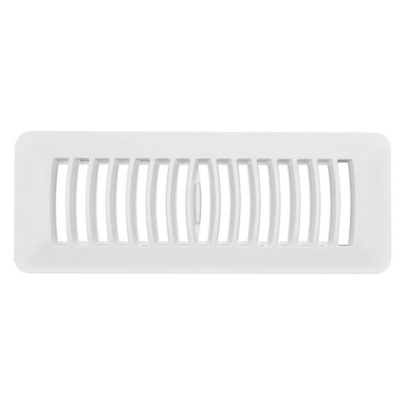 Imperial 3" x 10" White Louvered Polystyrene Floor Register, 1-pk
