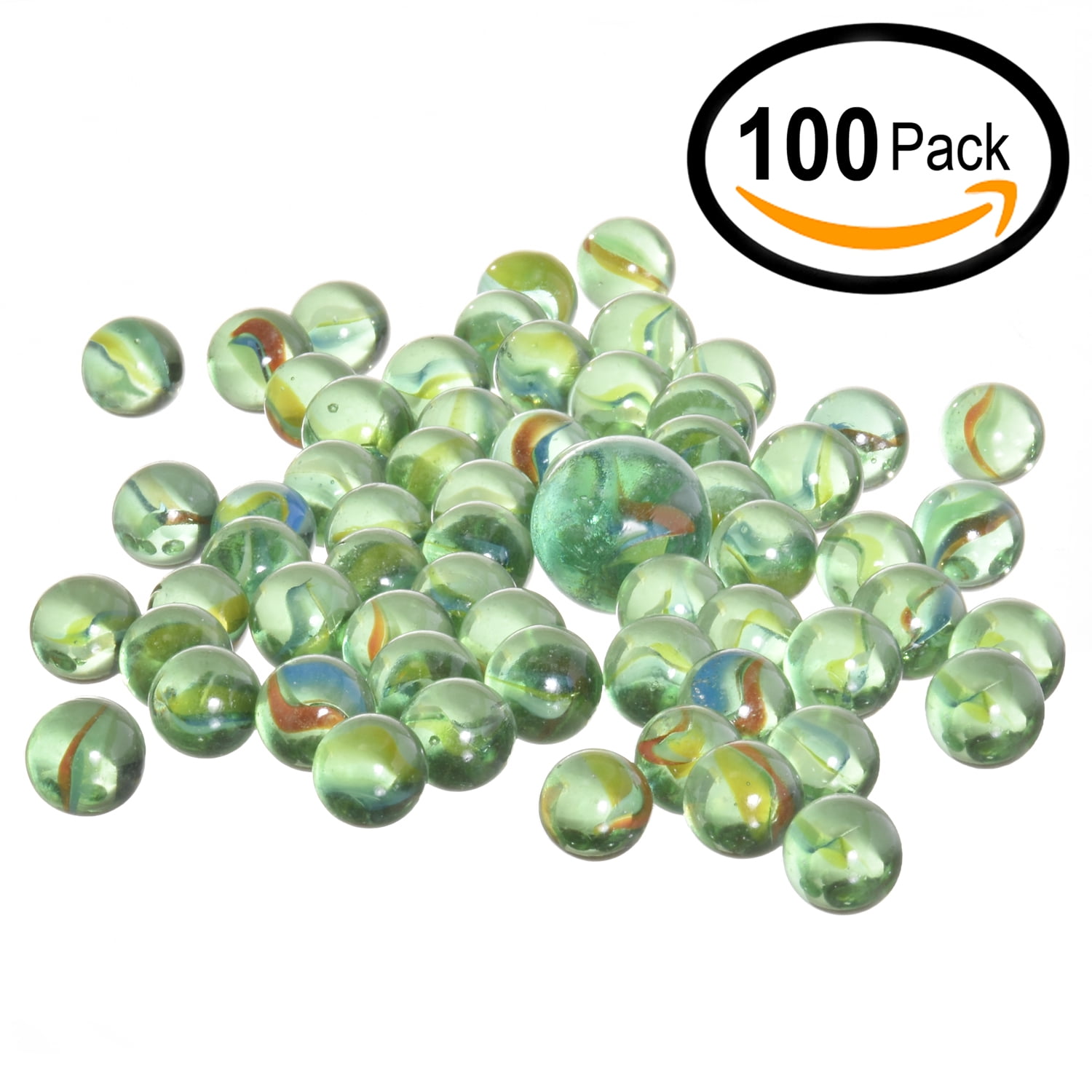 GLASS MARBLES GREEN PACK UP TO 150 CHILDREN’S TOY OR DECORATOR OR CRAFT MARBLES 