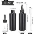thumbnail image 2 of 16Pcs 5oz Black Plastic Squeeze Bottles Dispensing Condiment Bottles for Ink Tattoo Liquid Painting Glue, 2 of 9