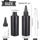 thumbnail image 2 of 16 botellas exprimibles de plástico negro de 5 oz para dispensar condimentos con 2 embudos y 10 pipetas de transferencia., 2 of 9