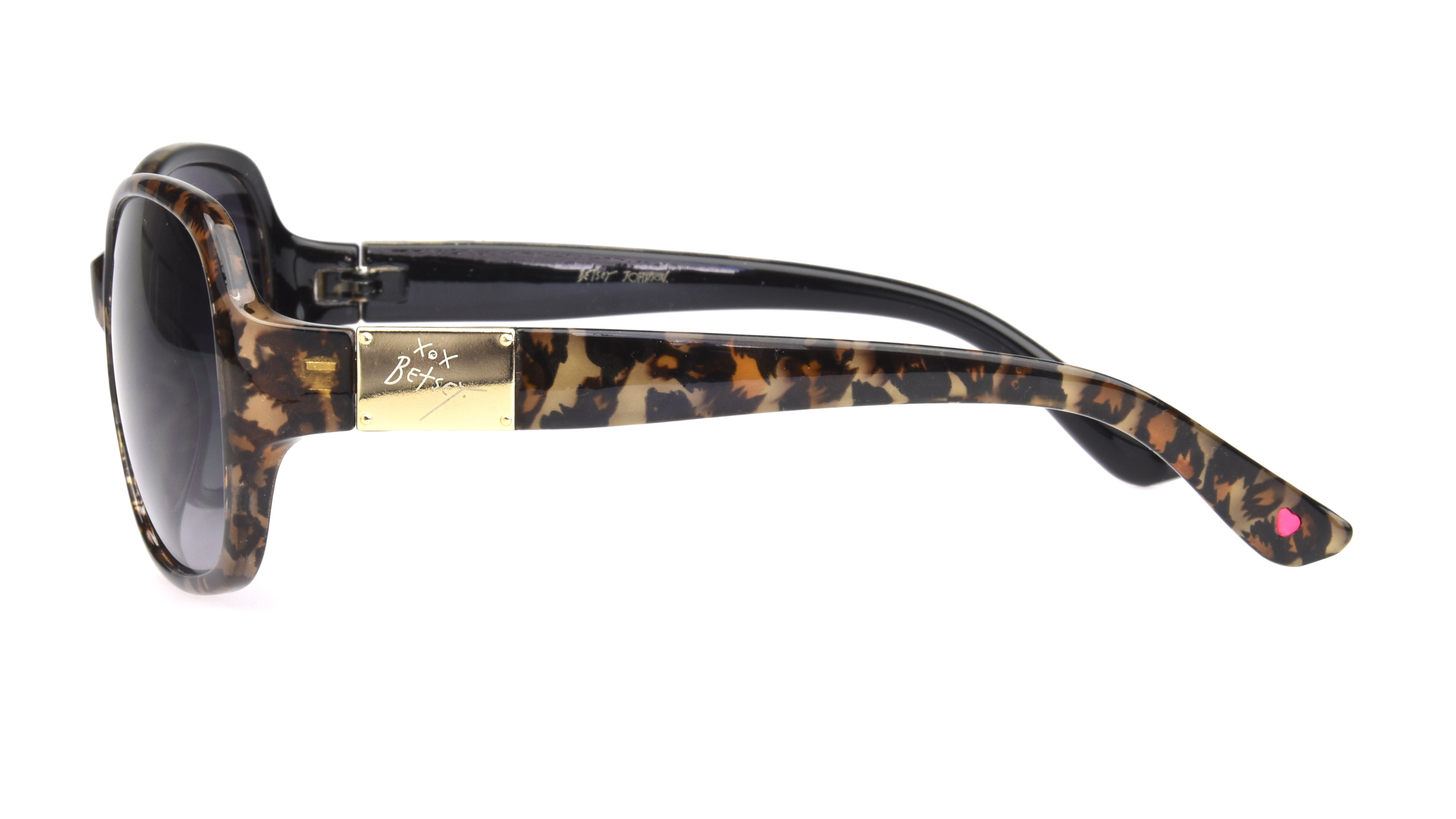 Betsey Johnson Women's Oversized Square Leopard Sunglasses