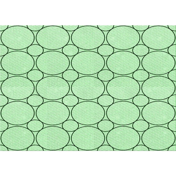 Ahgly Company Machine Washable Indoor Rectangle Transitional Mint Green Area Rugs, 5' x 7'