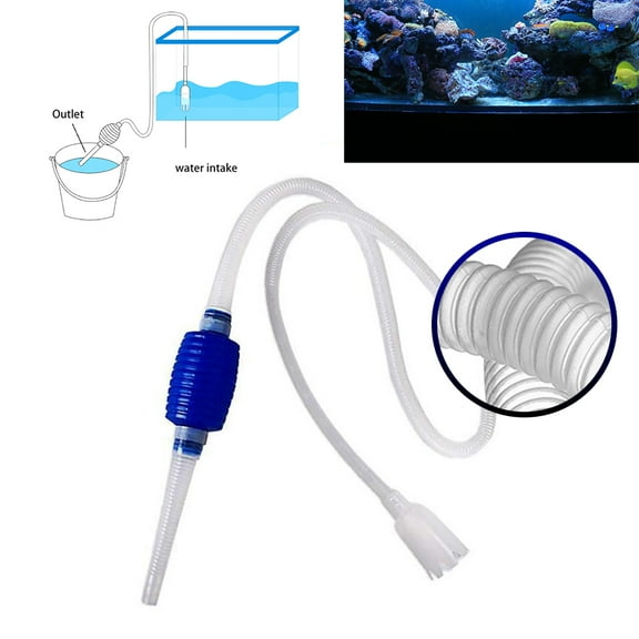 Mdesiwst Aquarium Fish Tank Water Change Pump Siphon Suction Pipe Gravel Cleaner Tool