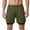 Army Green, variant on Men's 2 in 1 Compression Lined Athletic Shorts, Split Hem Drawstring Quick Dry Workout Shorts for Running Beach Wear