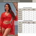 thumbnail image 4 of MINTREUS Women Lingerie Set 3 Piece Bra and Panty Sets with Lace Kimono Robe Sleepwear Mesh Nightgown, 4 of 4