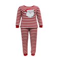 thumbnail image 4 of MesaSe Matching Family Christmas Parent-child Pajamas Suits  Santa Stripes Tops+Pants Set, 4 of 7